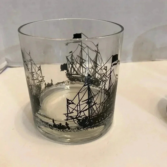 COPENHAGEN Tobacco Ship Logo Glasses Lot Of 3 Rocks Lowball Juice - Picture 5 of 10